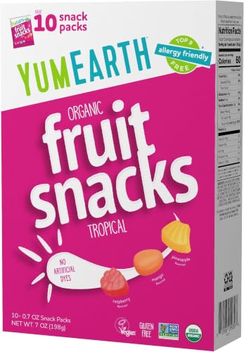Image of YumEarth Organic Tropical Fruit Snacks, 0.7 Ounce (Pack of 60)