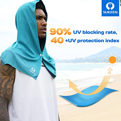 Sukeen Cooling Hoodie Towel, 2 Pack Cooling Towels for Neck and Face Quick Drying Absorbent Cooling Towel Microfiber Towel - Image 3
