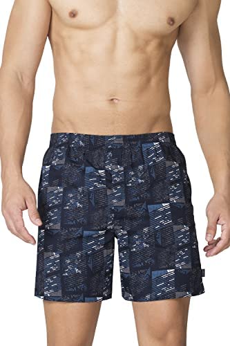Image of Van Heusen Men Allover Print Boxer Shorts - 100% Super Combed Cotton - Pack of 2 - Functional Pockets