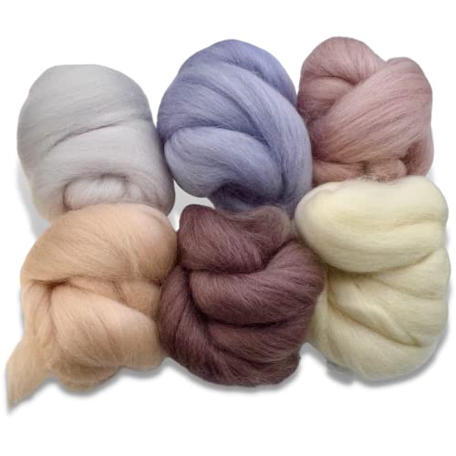 Image of Revolution Fibers Dyed Wool Roving Top | Corriedale Collection of Unspun Fiber | Perfect for Hand Spinning, Needle Felting, Weaving and Crafting (Sandy Beach)