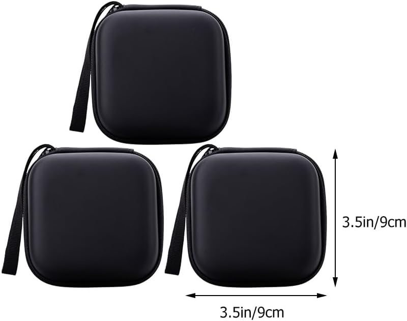 ARTIBETTER Multi-Functional Usb Cable Organizer Bag 3.54X3.54X1.96In Portable Electronic Accessories Storage Pouch with Smooth Zipper for Earphones Chargers and Small Gadgets
