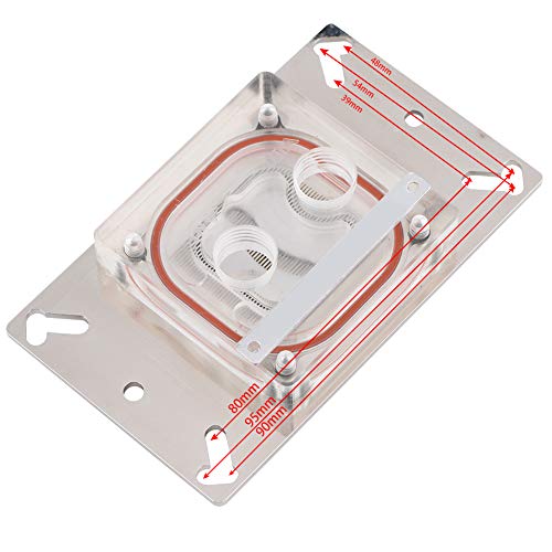 Yoidesu CPU Water Cooling Block,Professional Universal CPU Water Cooling Block for for AM2 / AM2+ / AM3 / AM3+ / AM4 / FM2+ CPU,Copper Base Cool Inner Channel