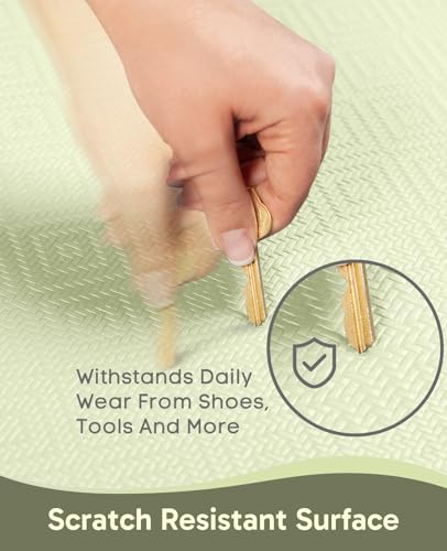Image of Ophanie Kitchen Mats for Floor,3 /4 inch Thick,20x48 Anti Fatigue Cushioned Mat,Kitchen Rugs,Waterproof,Comfort Ergonomic Standing Mat for Office,Home,Sink with 99+ Pairs of Anti-Slip Bottom Ridges