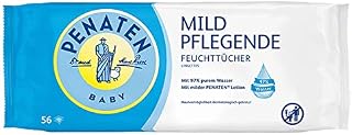 Penaten Łagodnie Pielęgnujące Chusteczki Nawilżające Dla Niemowląt, Zapach i Ekstrakt Z Jedwabiu, 18 x 56 Sztuk