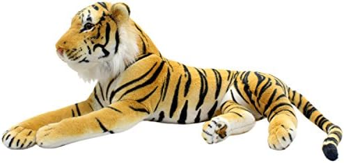 TAGLN Large Stuffed Animals Tiger Toys Plush Big (Brown Side Lying, 27 Inch)