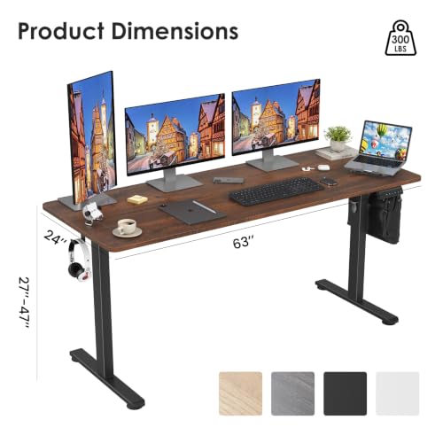 Image of STARY Electric Standing Desk Adjustable Height Sit Stand Home Office Desk with Splice Board
