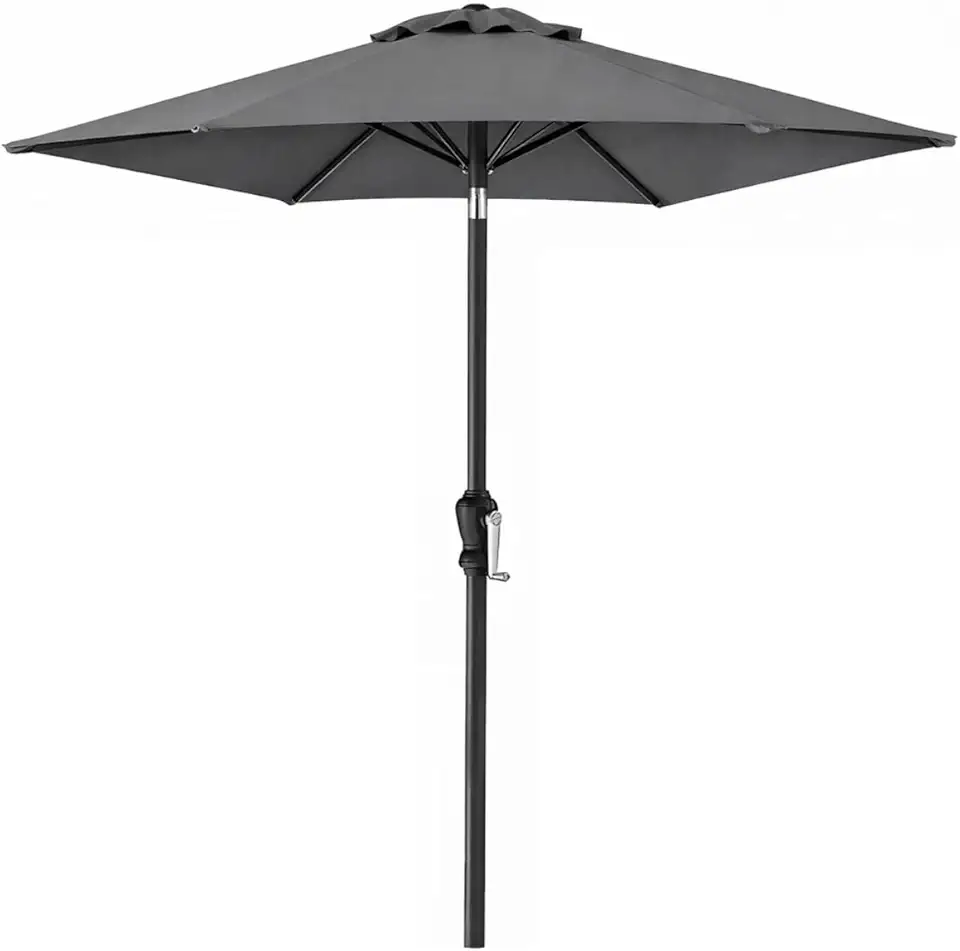 ombrelone guarda sol central 3 metros com manivela proteção UV articulável premium reforçado CINZA