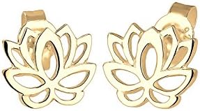 Elli Ohrringe Damen Lotusblume Blüte Filigran in 925 Sterling Silber