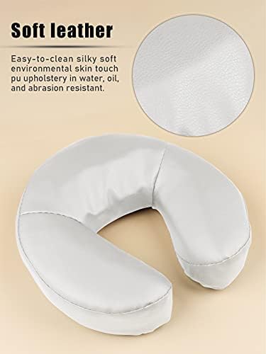 Kalolary Massage Bed Headrest Face Down Face Cushion Face Pillow Adjustable Massage Table Face Cradle Rest Cushion (White)