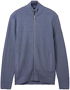 Cardigan Homme Tom Tailor – Coupe Décontractée Moderne, Tailles S à 3XL, Collection Durable BE PART