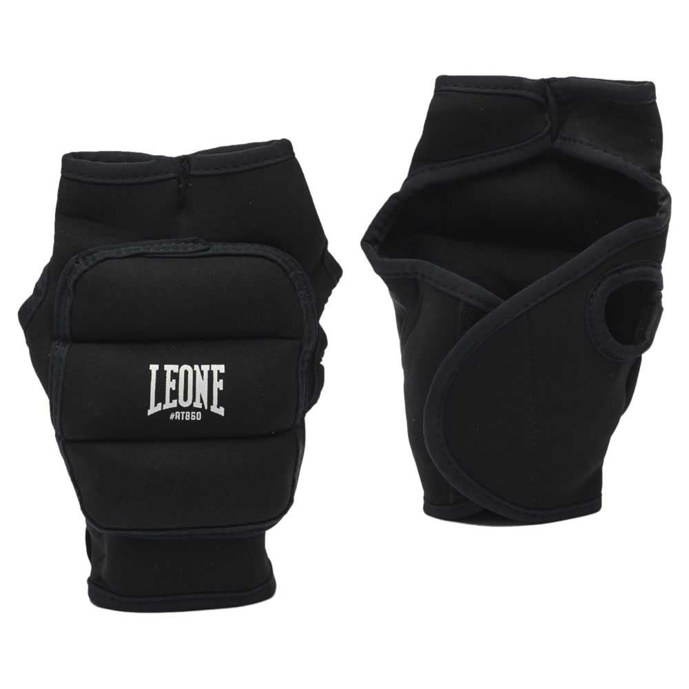 Leone1947 Guantes de boxeo artificiales Cuero Professional 2 Negro Traininn