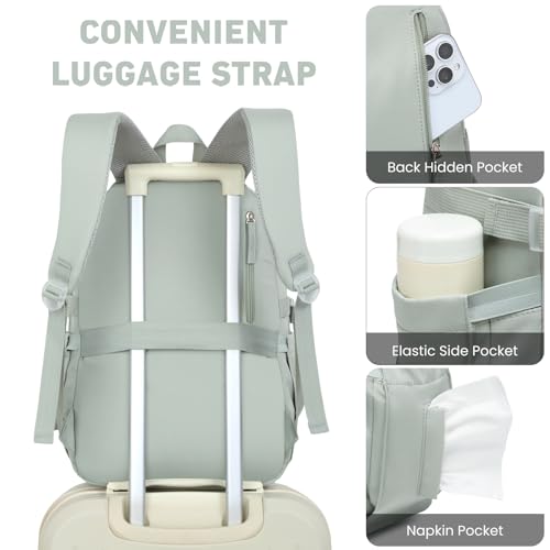 Image of WINDARS Backpack for School Girls, Cute High School Backpacks for Teens Women Student Large Bookbag 15.6 Inch Laptop Bag with USB Charger Port for College Work Travel Trip (Green)