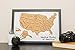 Jetsettermaps Scratch Your Travels United States of America (USA US) Watercolor Art Map 12x18in Poster