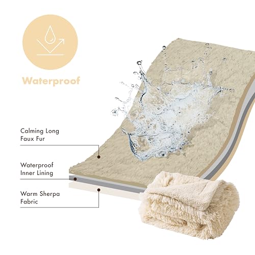 gogobunny-Waterproof-Plush-Long-Faux-Fur-Pet-Throw-Blanket-Ultra-Soft-Fluffy-Bed-Couch-Cover-Washable-Premium-Flannel-Calming-Blankets-for-Dog-Puppy-Cat-25x35-Inch-Pack-of-1-Beige - Cucciolini Doodles   gogobunny-Waterproof-Plush-Long-Faux-Fur-Pet-Throw-Blanket-Ultra-Soft-Fluffy-Bed-Couch-Cover-Washable-Premium-Flannel-Calming-Blankets-for-Dog-Puppy-Cat-25x35-Inch-Pack-of-1-Beige