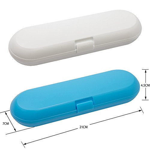 Plastic Elektrische Tandenborstel Reizen Case voor Oral-B Pro Series, 2 Packs (Blauw & Wit) - Image 3