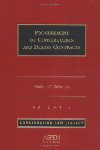 Procurement of Construction & Design Contracts 0735556997 Book Cover