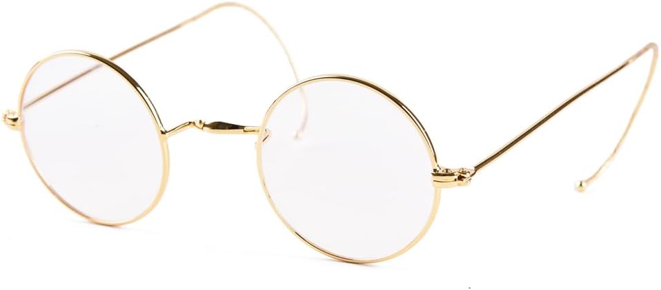 Agstum Retro Small Round Optical Rare Wire Rim Eyeglasses Frame - Image 2