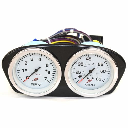 Lund Boat Gauge Panel 2244189 | Mercury 9 x 4 Inch Black