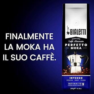 Bialetti Perfetto Moka Café Moulu Intenso (Strong) Dark Roast 250 g