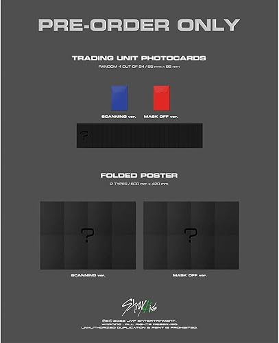 Miniatura 6 de Stray Kids MINI ÁLBUM ODDINARIO NORMAL Tarjeta fotográfica INCL.Synnara (SET (escaneo+máscara apagada) ver.)