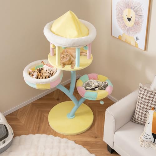 Árbol para gatos PETSITE de 57.5 pulgadas con rascadores miniatura 2