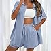 2 Piece Sets for Women Lounge Wear Matching Two Piece Pajama Fashion Oversized Shirts and Shorts Summer Outfit 2025