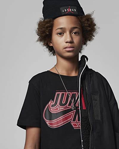 Jumpman X Bright (Big Kids) Size Small and Medium Color Black and Gym Red2