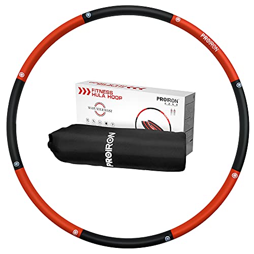 PROIRON Hula Hoop Reifen Erwachsene & Kinder, Hullahub Reifen, 1,2/1,8kg Gewichten und 73-98cm Schaumstoff, einstellbar Hula Hoop Reifen