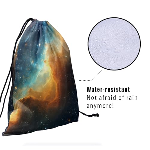 Image of Nerxy Galaxy Gymnastics Grip Bag - Stars Grip Bags for Gymnastics Mini Gym Bag Starry Sky Drawstring Storage Pouch Adjustable