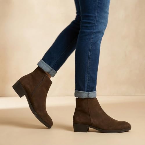 Image of Big Fox Men's Premium Suede Cuban Boots | Stylish Ankle-Length Casual Boots | Lightweight & Comfortable
