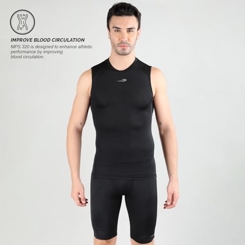 Image of DSC MPS 318 Sando Compression - Superior Muscle Support for Gym, Sports and Athletes to Enhance Performance, Color - Black, Size - S