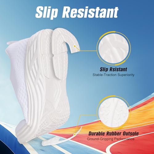 Image of Wide Toe Box Shoes Women Sneakers Extra Wide Width Arch Support Non-Slip Tennis Athletic Ultralight Running Shoes for Women Walking Diabetic Plantar Fasciitis Footwear 6-12