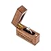 Wislist Wooden Engagement Ring Box Small Slim Flat Ring Case for Proposal,Wedding (Today Tomorrow Forever)