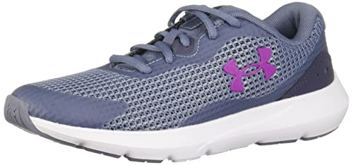 Under Armour Women's Surge 3 Running Shoe, (500) Aurora Purple/Strobe/Strobe, 9.5