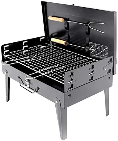 Laelr Portable Charcoal Barbecue Grill BBQ Grill Foldable Steel Size Grill Racks for Outdoor, Travel, Picnic, Camping, Garden Summer Party