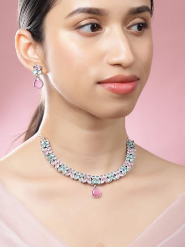 Image of Rubans Oxidised Necklace Set Jewellery Gift for Women & Girls