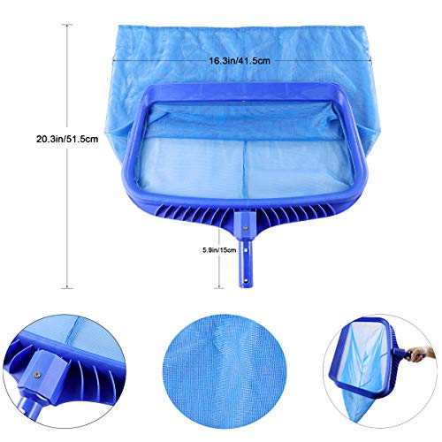 image for TOPNEW Pool Skimmer Net and Pool Brush Heavy Duty Swimming Pool Cleani