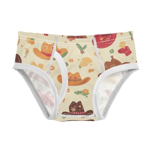 KLL Seamless Cowboy Western Boots Hat Little Boys Cotton Underwear Briefs Cute Children Undies
