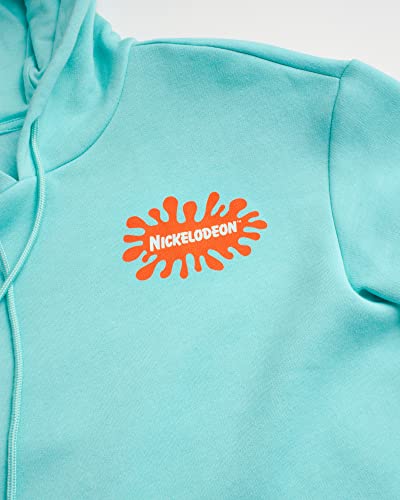 Nickelodeon Men’s Rugrats Fleece Sweatshirt – Retro 90S Cartoon Pullover Hoodie Tommy & Chuckie, Size Small, Rugrats Mint #TOP3