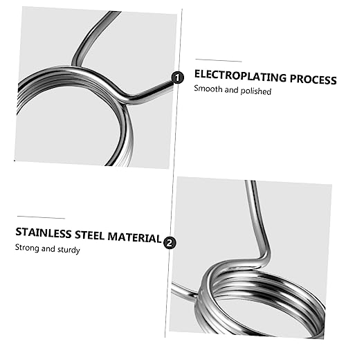 Sosoport 6 Peças Fivela De 3 Anéis Haltere Gola De Mola Colarinho De Mola Molas Braçadeira De Mola P