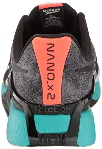 Reebok Tênis masculino Nano X2 Cross Trainer, Preto/branco/cinza puro, 9.5