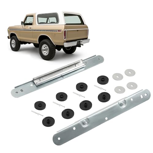 JMTAAT Tailgate Window Lift Kit Compatible with 1978-1996 Ford Bronco, Silvery Galvanized Steel