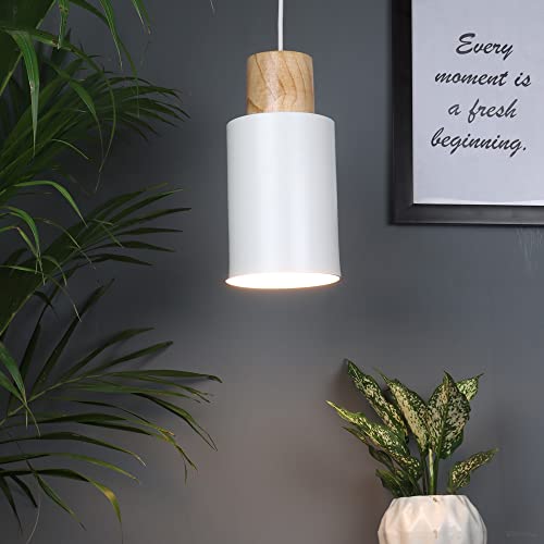 Image of MONI Lights Hanging Tulip Cone Disc Ceiling Light Lamp Home Decor Items, Hanging Ceiling Decorative Chandelier Home, Living Room, Indoor Outdoor Jhumar Lighing ML 0106WH White