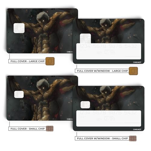 Armored Titan Credit Card Skin Debit Card Stickers for Key, Debit, Credit, Bank Card 4PCS Card Skin for Adults2