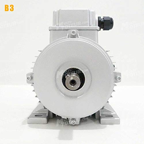 Moteur électrique Triphasé 230/400 V 0,75 Cv Almo Mh1 0,55 Kw 1500 Tr/min Asynchrone Triphasé Bride B3 Protection Ip 55