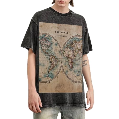 T-shirt vintage oversize homme en coton épais pour éviter l'effet moulant