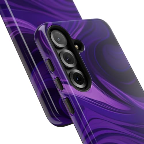 Coque Samsung S25 Plus haut de gamme motif vague violette