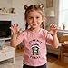 Chipeler Toddler Cute But Feral Raccoon T-Shirts Kids Funny Cute Cotton Crew Neck Short Sleeve Shirts Girls Summer All Year Round Gift Tops Pink 4T