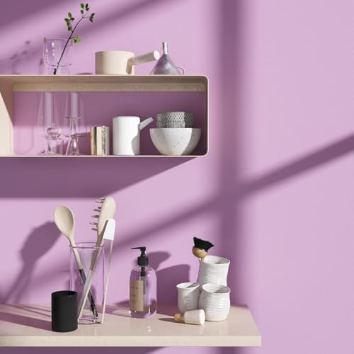 Image of Purple Solid Matt Peel and Stick Wallpaper Contact Paper Wallpaper Modern Self Adhesive Wallpaper Decorative Removable 2 x 50 Feet