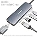 BENFEI USB C Hub 5-in-1 with 4K HDMI(Certified), 100W Power Delivery, 3 USB-A, Silicone Cable, Aluminum Case Compatible with MacBook Pro/Air, iPad Pro, iMac, iPhone 15 Pro/Pro Max, XPS, Thinkpad